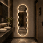 Oglindă LED Model Waves 60×120 cm, Iluminare Spate, 3 Tipuri de Lumină, Touch - imagine 5