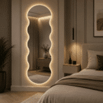 Oglindă LED Model Waves 60×120 cm, Iluminare Spate, 3 Tipuri de Lumină, Touch - imagine 4