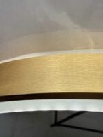 Oglindă LED Ovală 50×100 cm cu Ramă Auriu Periat, Model Shark Design, Dezaburire, 3 Tipuri de Lumină, Touch, IP65 - imagine 5