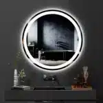 Oglindă LED Rotundă 60×60 cm, Iluminare Față + Spate, Dezaburire, 3 Tipuri de Lumină, Touch, Model Cosmo - imagine 5