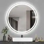 Oglindă LED Rotundă 60×60 cm, Iluminare Față + Spate, Dezaburire, 3 Tipuri de Lumină, Touch, Model Cosmo - imagine 6