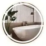 Oglindă LED Rotundă 60×60 cm, Iluminare Față + Spate, Dezaburire, 3 Tipuri de Lumină, Touch, Model Cosmo - imagine 7