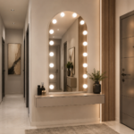 Oglindă cu LED Integrat 60×90 cm, Decorativă pentru Make-up, 3 Tipuri de Lumină, Calda, Rece, Neutra, cu Touch - imagine 4