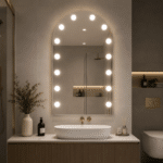 Oglindă cu LED Integrat 60×90 cm, Decorativă pentru Make-up, 3 Tipuri de Lumină, Calda, Rece, Neutra, cu Touch - imagine 7