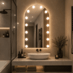 Oglindă cu LED Integrat 60×90 cm, Decorativă pentru Make-up, 3 Tipuri de Lumină, Calda, Rece, Neutra, cu Touch - imagine 6