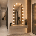 Oglindă cu LED Integrat 60×90 cm, Decorativă pentru Make-up, 3 Tipuri de Lumină, Calda, Rece, Neutra, cu Touch - imagine 3