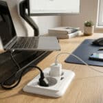 Priză Dublă cu Împământare și Încărcător USB-A + USB-C PD 18W, 16A, Albă - imagine 5