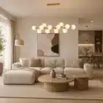 Pendul Model Cotton, Auriu cu 16 Abajururi G9, Înălțime Reglabilă, Metal și Sticlă - imagine 4