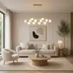 Pendul Model Cotton, Auriu cu 16 Abajururi G9, Înălțime Reglabilă, Metal și Sticlă - imagine 2