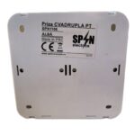 Priză Cvadruplă Albă, 4 Prize, Ceramică, cu Contact de Protecție, 250V, 16A, 3500W, IP20, Montaj Aparent - imagine 5