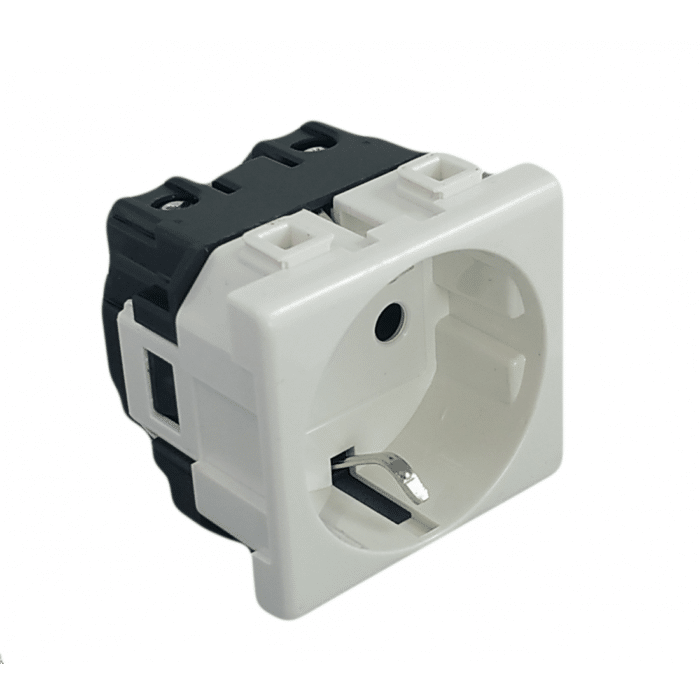 Priză Schuko NEO 2 Module, 220V, 16A, cu Contact de Protecție, IP20 - imagine 2