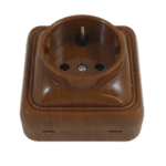 Priză Simplă Mini Mahon, cu Contact de Protecție, 250V, 16A, IP20, Montaj Aparent - imagine 3