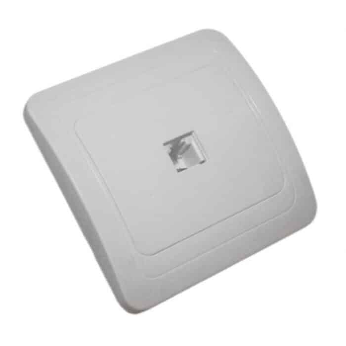 Priză Telefon RJ11 Spin, Montaj Încastrat, IP20, Alb - imagine 2