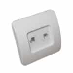 Priză Telefon + Internet RJ45 (UTP) Spin, IP20, Montaj Încastrat, Alb - imagine 2