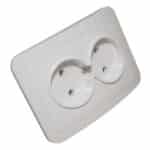 Priză Dublă fără Contact de Protecție, 250V, 16A, IP20, Montaj Încastrat - imagine 2