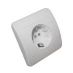 Priză Simplă cu Contact de Protecție, 250V, 16A, IP20, Montaj Încastrat - imagine 2
