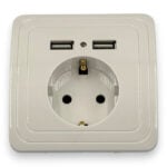 Priză Simplă cu 2 Porturi USB-A Integrate, 16A, 230V, Încărcare USB 10W - imagine 4