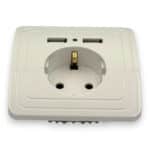 Priză Simplă cu 2 Porturi USB-A Integrate, 16A, 230V, Încărcare USB 10W - imagine 5