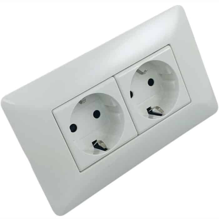 Priză Schuko NEO 2 Module, 220V, 16A, cu Contact de Protecție, IP20 - imagine 7