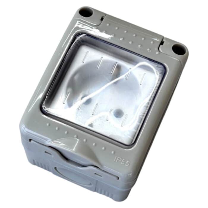 Priză Modulară Simplă cu Capac, Tip Antigron, IP55, 16A, Montaj Aparent (PT) - imagine 3