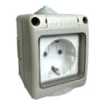 Priză Modulară Simplă cu Capac, Tip Antigron, IP55, 16A, Montaj Aparent (PT) - imagine 2