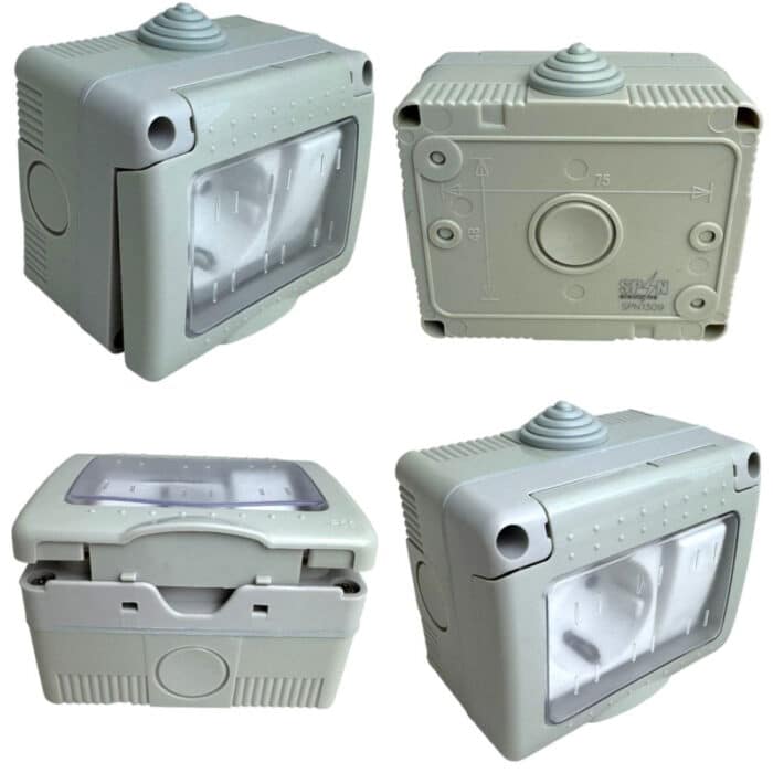 Modul Întrerupător cu Priză și Capac AG, IP55, Montaj Aparent (PT), 250V, 16A/10A - imagine 2