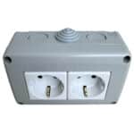 Priză Dublă AG fără Capac, IP20, 16A, 250V, Montaj Aparent (PT) - imagine 4