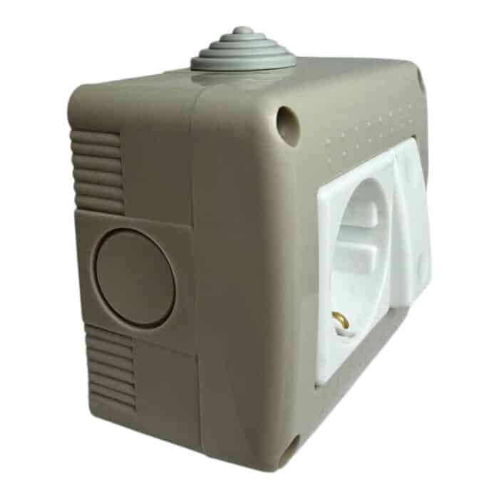 Modul Întrerupător + Priză AG fără Capac, IP20, 250V, 10A, Montaj Aparent (PT) - imagine 4