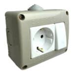 Modul Întrerupător + Priză AG fără Capac, IP20, 250V, 10A, Montaj Aparent (PT) - imagine 2