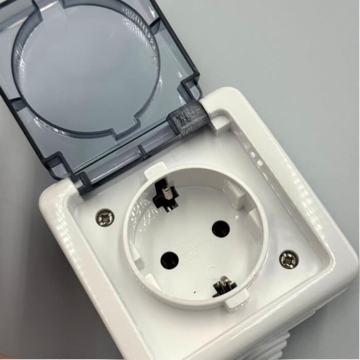 Priză AG Simplă Spin Top cu Capac, IP54, 220–250V, 16A, Montaj Aplicat (PT) - imagine 4