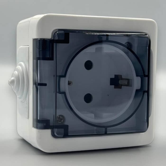 Priză AG Simplă Spin Top cu Capac, IP54, 220–250V, 16A, Montaj Aplicat (PT) - imagine 2
