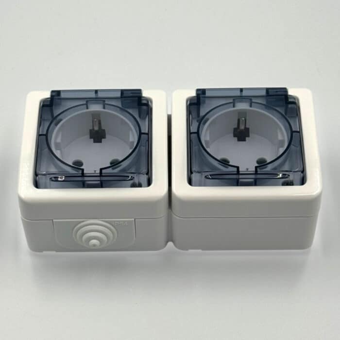 Priză AG Dublă Spin Top cu Capac, IP54, 220–250V, 16A, Montaj Aparent (PT) - imagine 4
