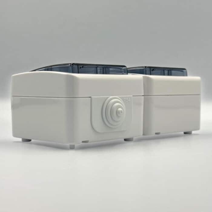 Priză AG Dublă Spin Top cu Capac, IP54, 220–250V, 16A, Montaj Aparent (PT) - imagine 7