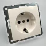 Priză Simplă 2P+E Spin Top, Albă, cu Contact de Protecție - imagine 2
