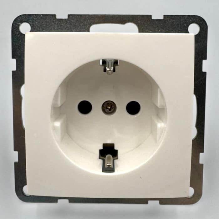 Priză Simplă 2P+E Spin Top, Albă, cu Contact de Protecție - imagine 10