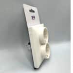 Priză Dublă 2P+E Spin Top, Albă, cu Contact de Protecție - imagine 8