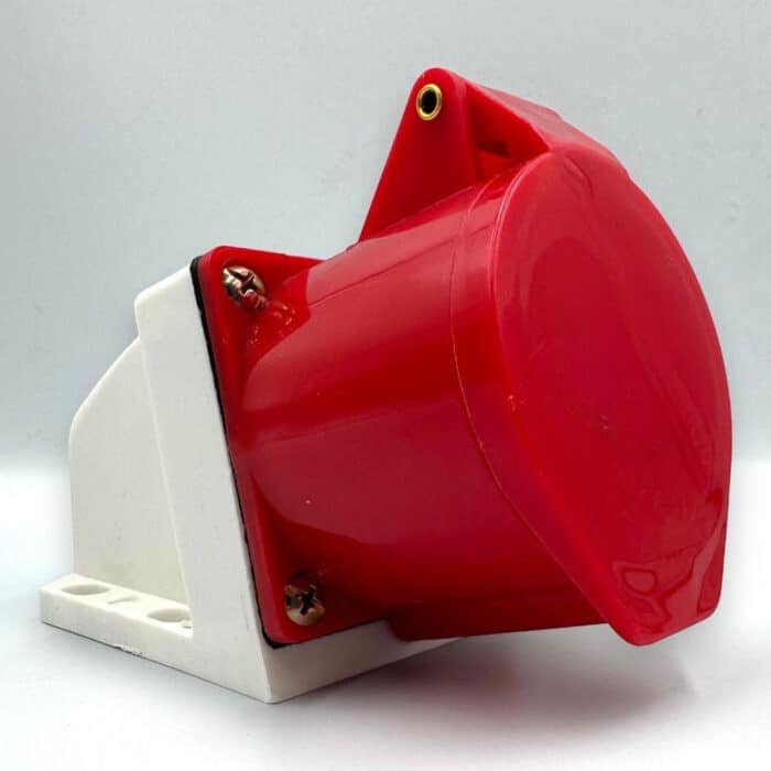 Priză Trifazică Industrială de Perete 3P+N+E, 32A, IP44, 220/380V – 240/415V, Montaj Aplicat - imagine 2