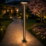 Stâlp de Iluminat LED Exterior 18W, 3000K, 1800lm, IP65, Inaltime 180 cm – Iluminat Grădină Modern