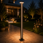 Stâlp de Iluminat LED Exterior 18W, 3000K, 1800lm, IP65, Inaltime 180 cm – Iluminat Grădină Modern - imagine 4