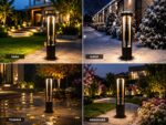 Stâlp de Iluminat Moon LED Exterior 12W, 3000K, 960lm, IP65, 60cm – Iluminat Grădină Modern - imagine 5