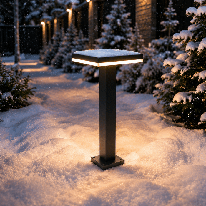 Stâlp de Iluminat Pătrat LED Exterior 15W, 3000K, 1350lm, IP65, 60cm – Iluminat Grădină Modern - imagine 3