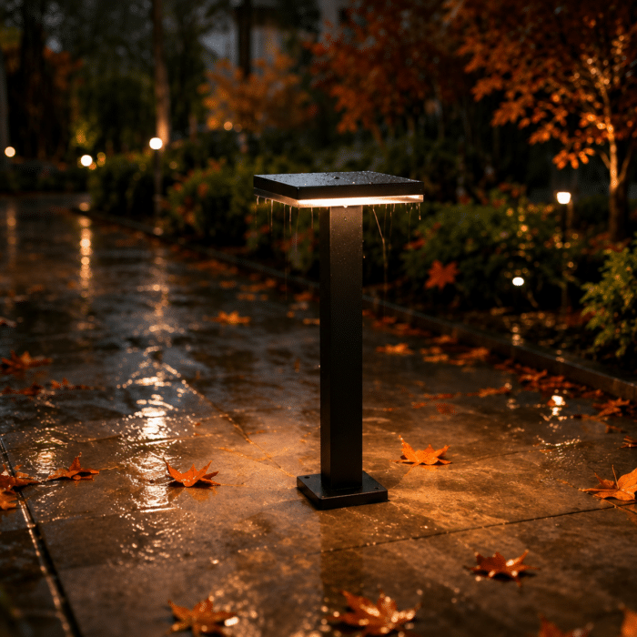 Stâlp de Iluminat Pătrat LED Exterior 15W, 3000K, 1350lm, IP65, 60cm – Iluminat Grădină Modern - imagine 2