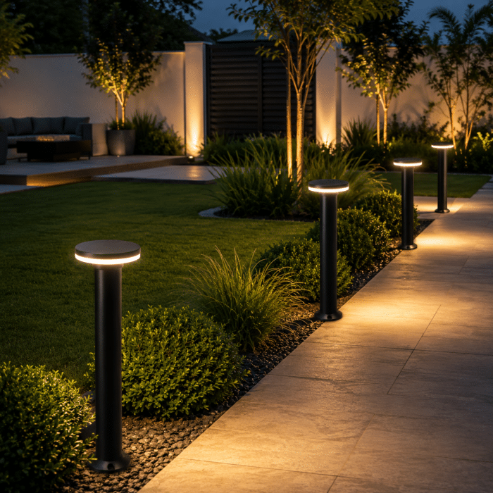 Stâlp de Iluminat Rotund LED Exterior 15W, 3000K, 1350lm, IP65, 60cm – Iluminat Grădină Modern - imagine 2