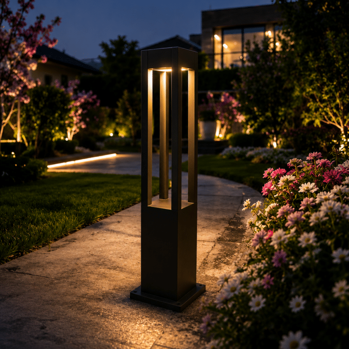 Stâlp de Iluminat Sun LED Exterior 12W, 3000K, 960lm, IP65, 60cm – Iluminat Grădină Modern - imagine 2