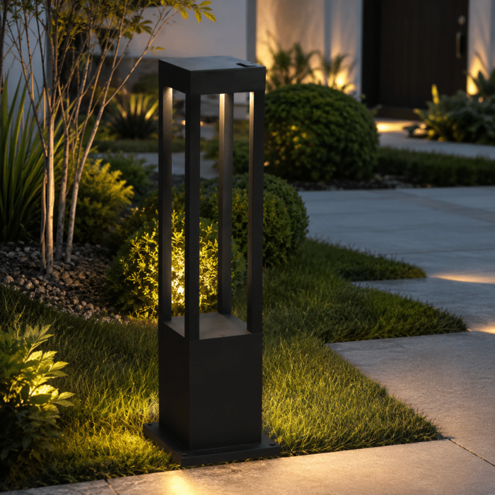 Stâlp de Iluminat Sun LED Exterior 12W, 3000K, 960lm, IP65, 60cm – Iluminat Grădină Modern - imagine 4