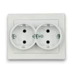 Priză Dublă Schuko cu Contact de Protecție, 250V, 16A, IP20 - imagine 2