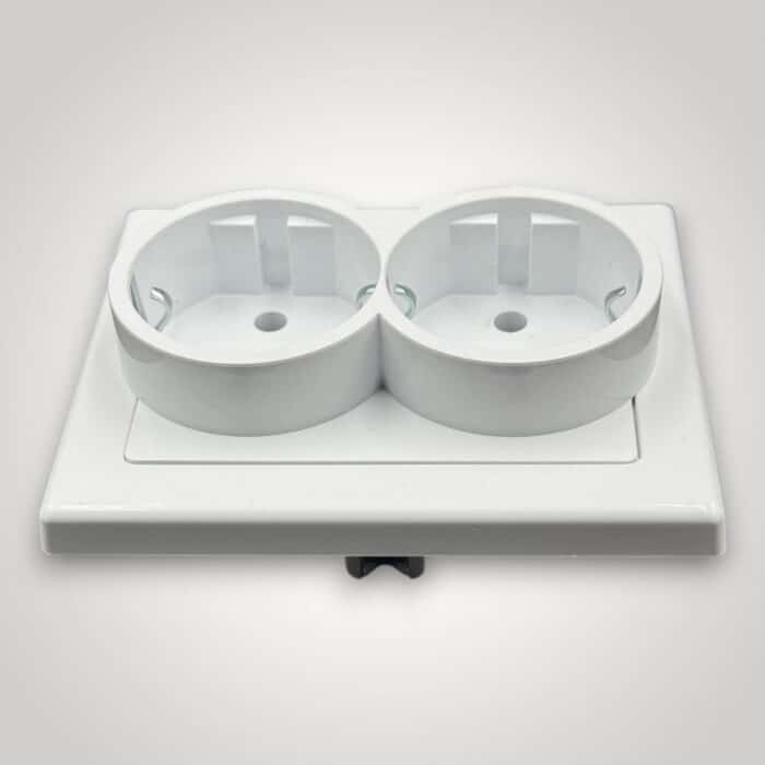 Priză Dublă Schuko cu Contact de Protecție, 250V, 16A, IP20 - imagine 3