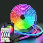 KIT Bandă LED COB RGB 5m, 20W, Telecomandă, Control prin Aplicație, IP65, Alimentare 5V - imagine 2