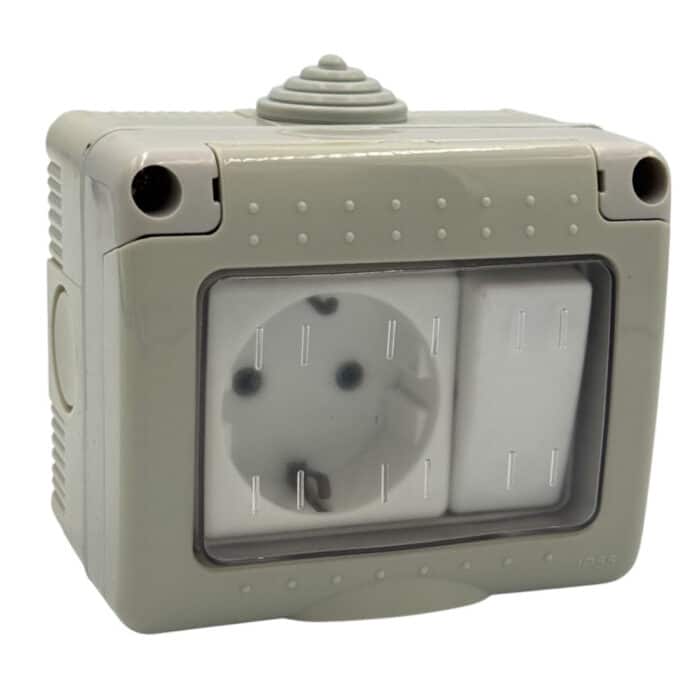 Modul Întrerupător cu Priză și Capac AG, IP55, Montaj Aparent (PT), 250V, 16A/10A - imagine 6