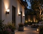 Aplică Exterior LAMA Neagră, Metal și Acril, Soclu E27, Design Modern - imagine 2